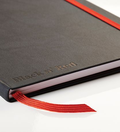 Oxford Notebook - Hard Case - Lined - A5 - Black/Red