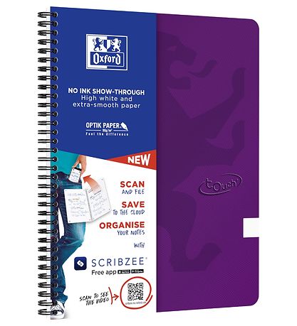 Oxford Notebook - Touch - Blank - A4 + - Purple