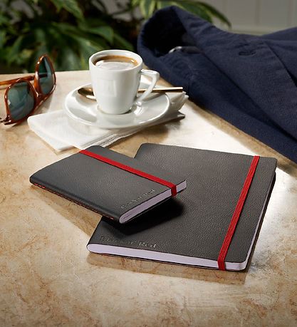 Oxford Notebook - Soft Case - Lined - A5 - Black/Red