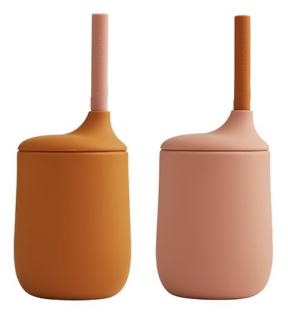 Liewood Becher m. Strohhalme - 2er-Pack - Silikon - Ellis - Dark