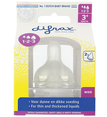 Difrax Bottle Suit - 2-Pack - 1-2-3 Variflow - Wide