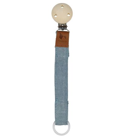 Fabelab Schnullerketten - 2er-Pack - Olive Chambray/Blue Spruce 