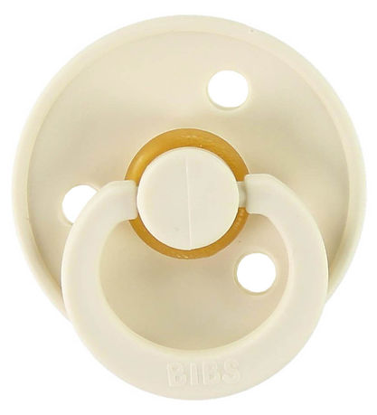 BIBS Colour Pacifiers - Size 2 - 2-Pack - Round - Ivory/Blush