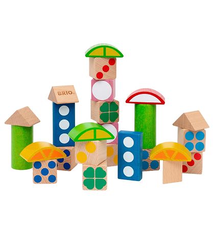 BRIO Building Blocks w. Pattern - 25 Parts - Multicolour 30112