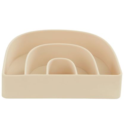 OYOY Plate & Bowl - Silicone - Rainbow - Choco/Vanilla