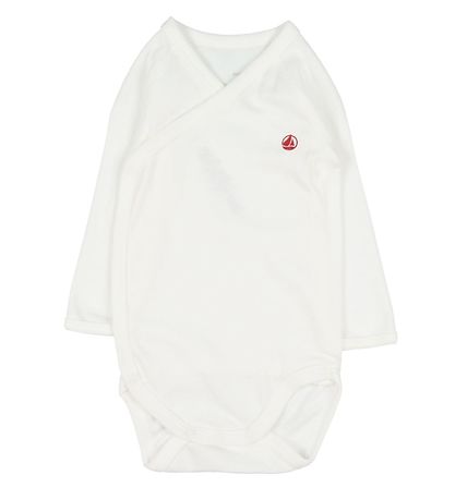 Petit Bateau Wickelbody L/æ - 3er-Pack - Blau/Weiß gestreift