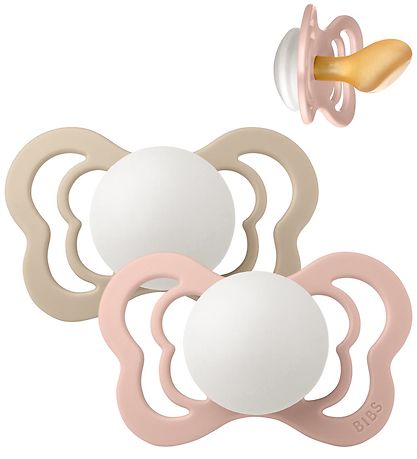 BIBS Couture Glow Smokk - Str. 2 - 2-pack - Anatomisk - Blush/Va