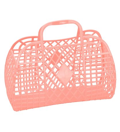 Sun Jellies Little Folding Basket - Retro - 26x21x12 cm - Peach