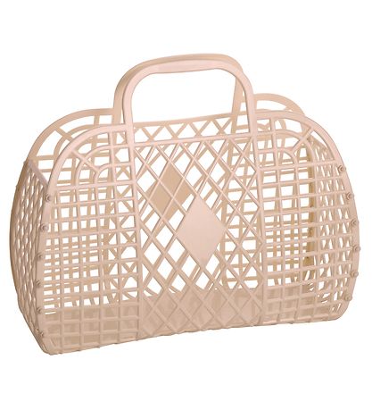 Sun Jellies Little Folding Basket - Retro - 26x21x12 cm - Latte