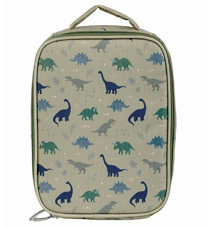 A Little Lovely Company Cooler Bag - Green w. Dinosaur