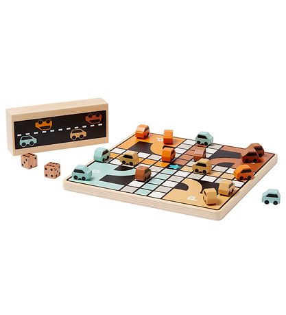 Kids Concept Ludo - Bílar - Aiden - Viður