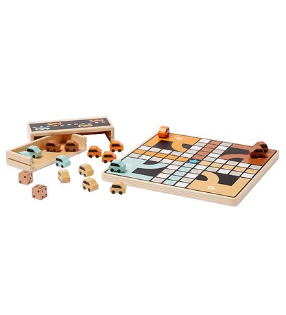 Kids Concept Ludo - Bílar - Aiden - Viður