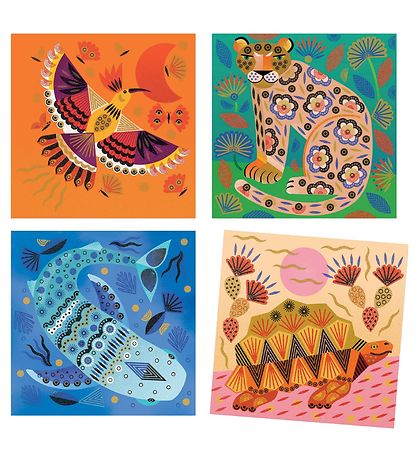Djeco Stamp Set - Clear Stamps - Patterns and Animals