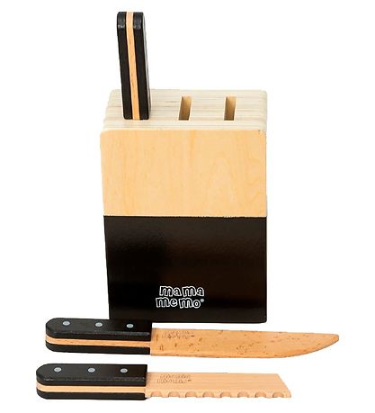 MaMaMeMo Messerblock m. 3 Messer - Holz