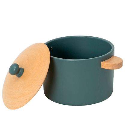 MaMaMeMo Topf- und Pfannenset - Holz - Green