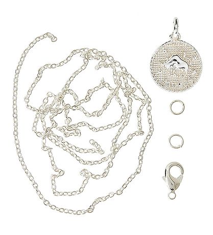 Me&My BOX Necklace w. Zodiac Signs - TYR - Silver Plated