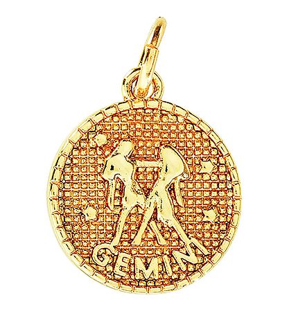 Me&My BOX Necklace w. Zodiac Signs - Twin - Gold Plated