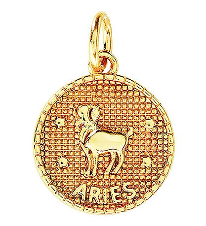 Me&My BOX Necklace w. Zodiac Signs - Aries - Gold Plated