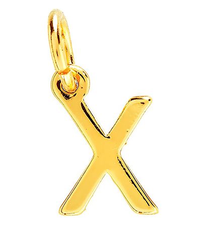 Me&My BOX Necklace w. Letter - X - Gold plated