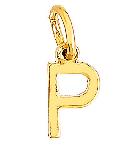Me&My BOX Necklace w. Letter - P - Gold plated