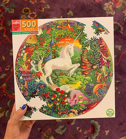 Eeboo Puzzle Game - 500 Bricks - Unicorn Garden