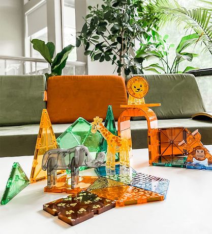 Magna-Tiles Segulsett - 25 Partar - Safarí dýr