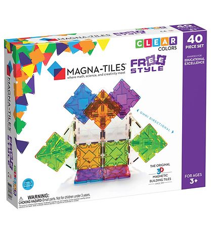 Magna-Tiles Segulsett - 40 Partar - FreeStyle