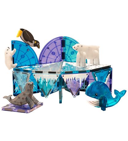 Ensemble d'aimants Magna-Tiles - 25 Parties - Animaux de l'Arcti