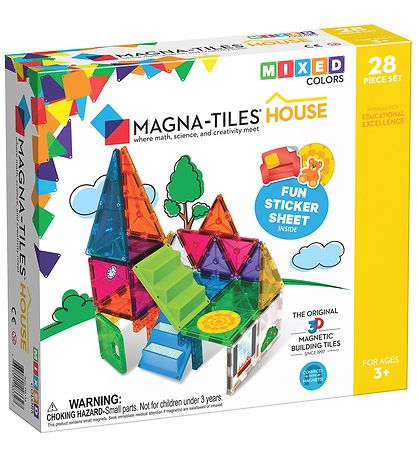 Magna-Tiles Segulsett - 28 Partar - Hús