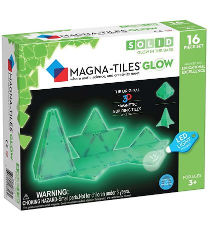 Magna-Tiles Segulsett - 16 Partar - Glow