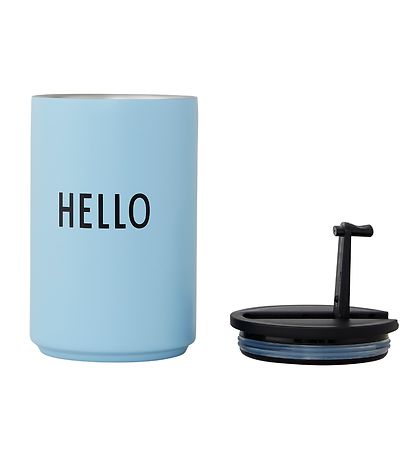 Design Letters Thermobecher - Hello - Blau