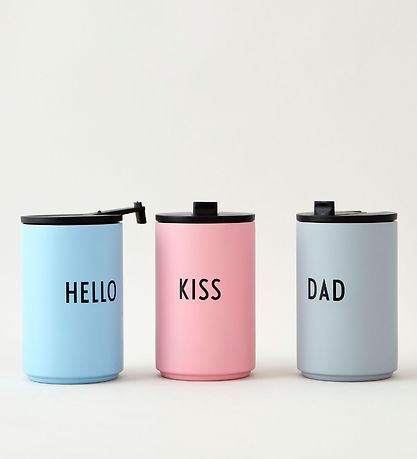 Design Letters Thermo bolli - Hello - Blár