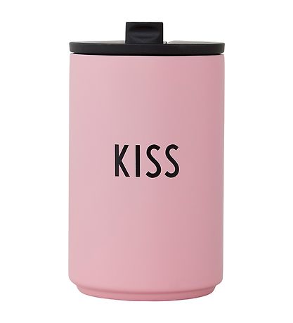 Design Letters Thermo bolli - Kiss - Bleikt