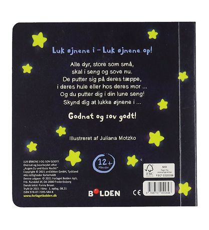 Forlaget Bolden Book - Luk Øjnene I Og Sov Godt! - Danish