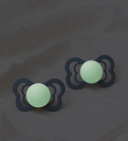 BIBS Couture Glow Pacifiers - Size 1 - 2-Pack - Anatomical - Sag