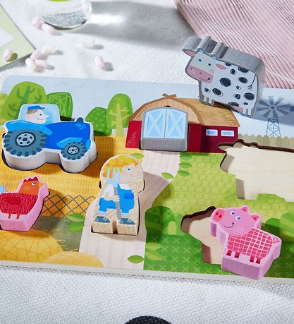 HABA Puzzle Game - 6 Bricks - Wood - Farm