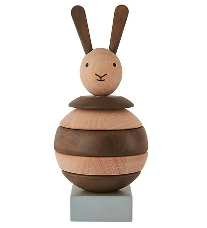 OYOY Stacking Tower - Rabbit - Nature/Dark