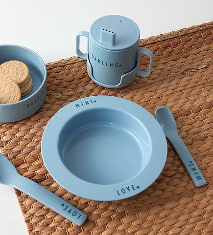 Design Letters Bowl Set - 3-Pack - Favorite - Green/Blue/Beige