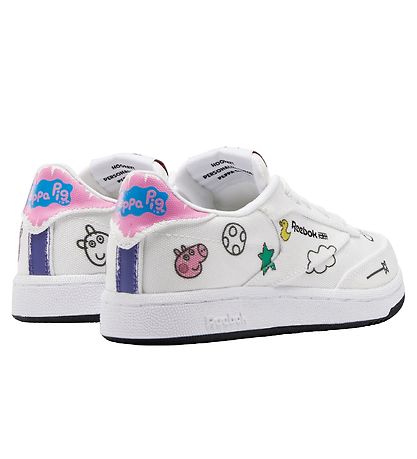 Reebok Shoes - Club - White w. Peppa Pig » Always Cheap Delivery