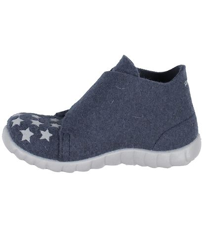 Superfit Hausschuhe - Wolle - Blau m. Sternen