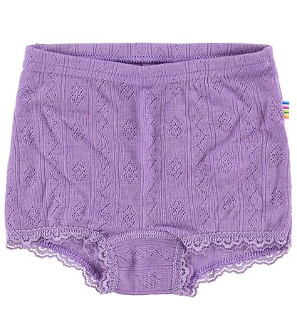 Joha Hipsters - Wool/Silk - Purple w. Pointelle