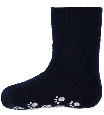 Joha Sokkar - Ull - Dökkblátt M. Non-Slip botn