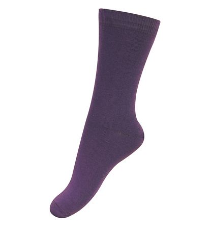 Melton Basic Strumpor - Mörklila