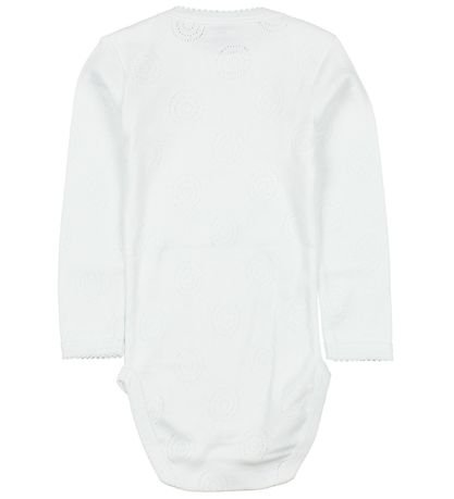 Smallstuff Bodysuit l/s - White w. Pointelle