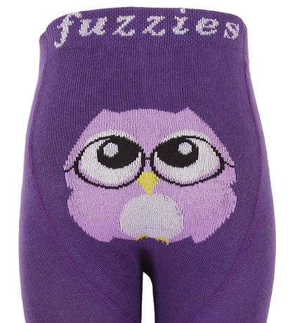 Fuzzies Strumpbyxor - Lila m. Uggla