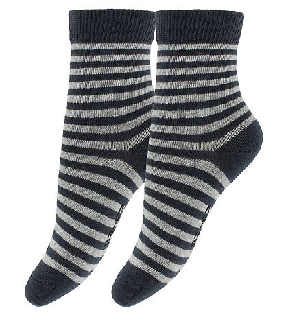Fuzzies Socken - 2er-Pack - Grau/Hellgrau Hellgrau Gestreift