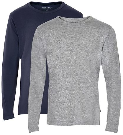 Minymo Pullover - 2er-Pack - Navy/Grau