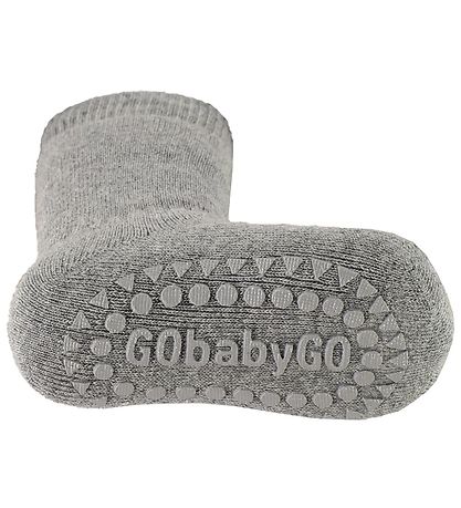 GoBabyGo Halkskydd Strumpor - Gråmelerad