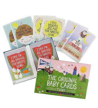 Milestone Tweelingen Baby Kaarten - Deens - 48 stk