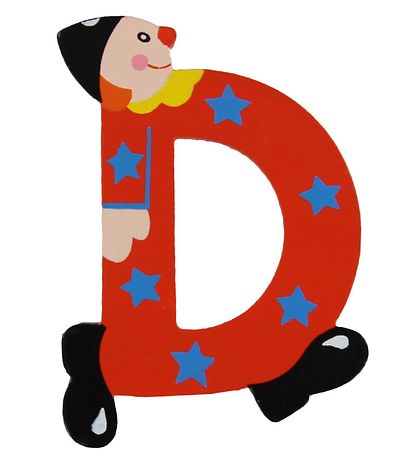 Petit Jour Paris Clowns Letter - D - Red